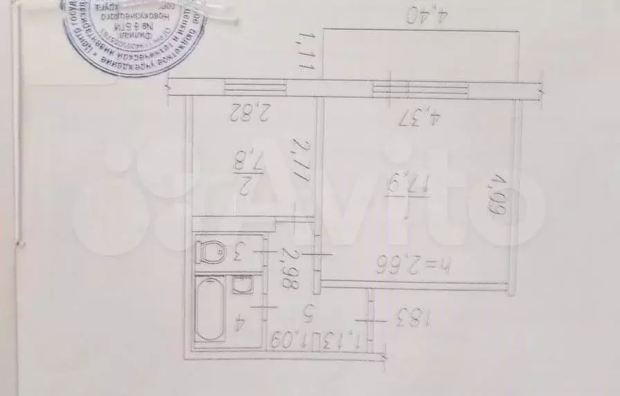 1-к. квартира, 34,5 м, 6/9 эт. - Фото 0