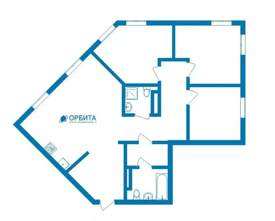 2-комнатная квартира: Тюмень, улица Фармана Салманова, 3 (67.4 м) - Фото 1