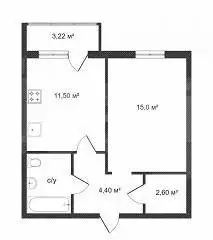 1-к кв. Тюменская область, Тюмень Амурская ул., 39 (37.6 м) - Фото 1