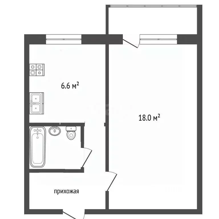 1-к кв. Вологодская область, Кириллов ул. Дзержинского, 12 (36.2 м) - Фото 2