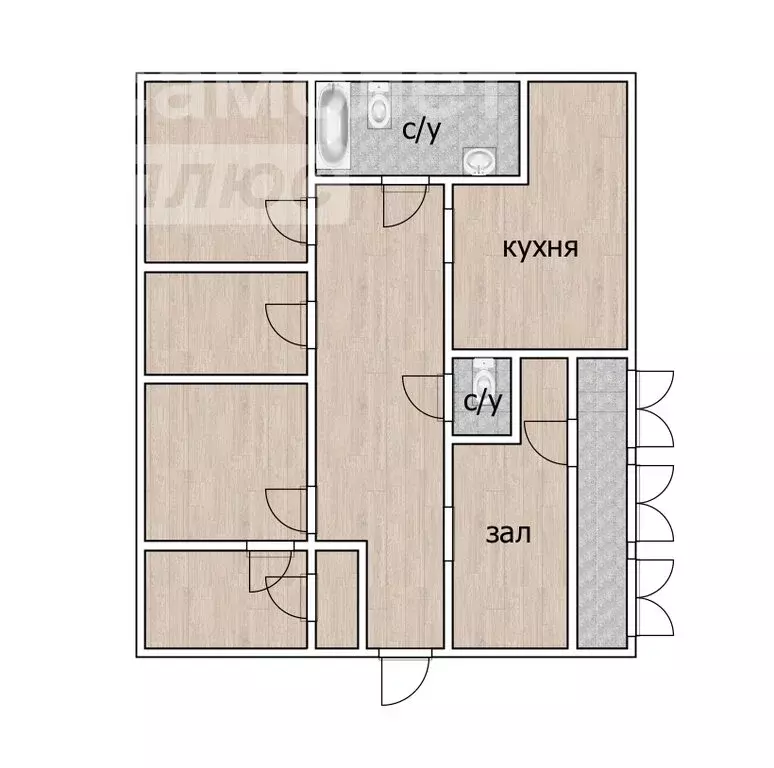 5-комнатная квартира: Тюмень, улица Николая Чаплина, 115 (148.4 м) - Фото 1