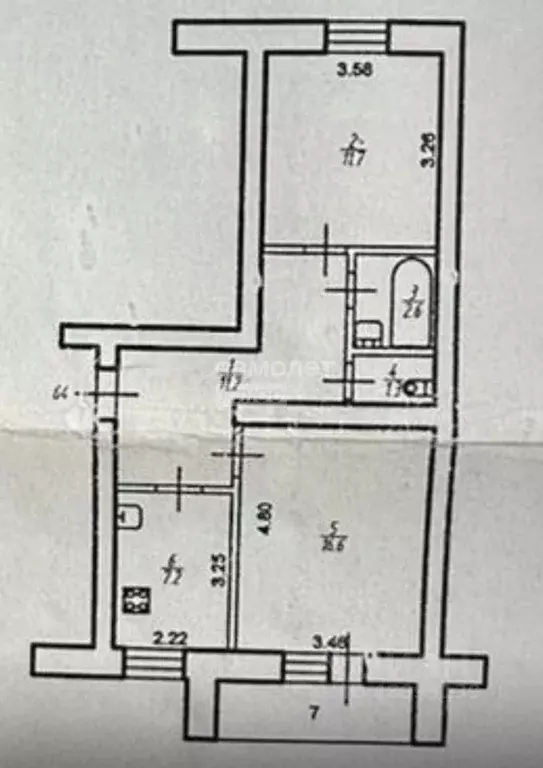 2-к кв. Тульская область, Тула ул. Дементьева, 13 (50.6 м) - Фото 1