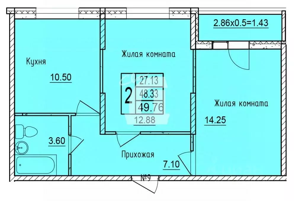 2-к кв. Краснодарский край, Краснодар ул. Имени Владимира ... - Фото 1