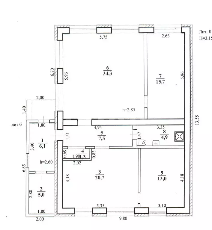 Дом в Нерчинск, улица Тетерина-Петрова (108.5 м) - Фото 2