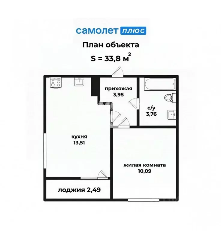 1-к кв. Свердловская область, Екатеринбург ул. Крауля, 105/5 (34.0 м) - Фото 2