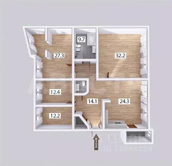 4-к кв. Омская область, Омск ул. Маршала Жукова, 101 (143.8 м) - Фото 2