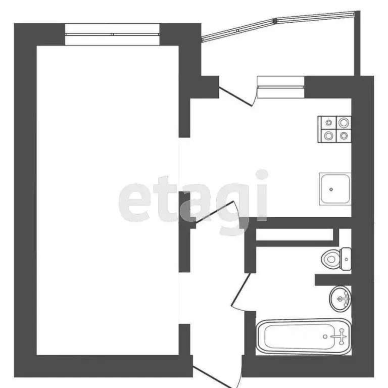 1-к кв. Тюменская область, Тюмень ул. Павла Шарова, 7к2 (40.8 м) - Фото 1