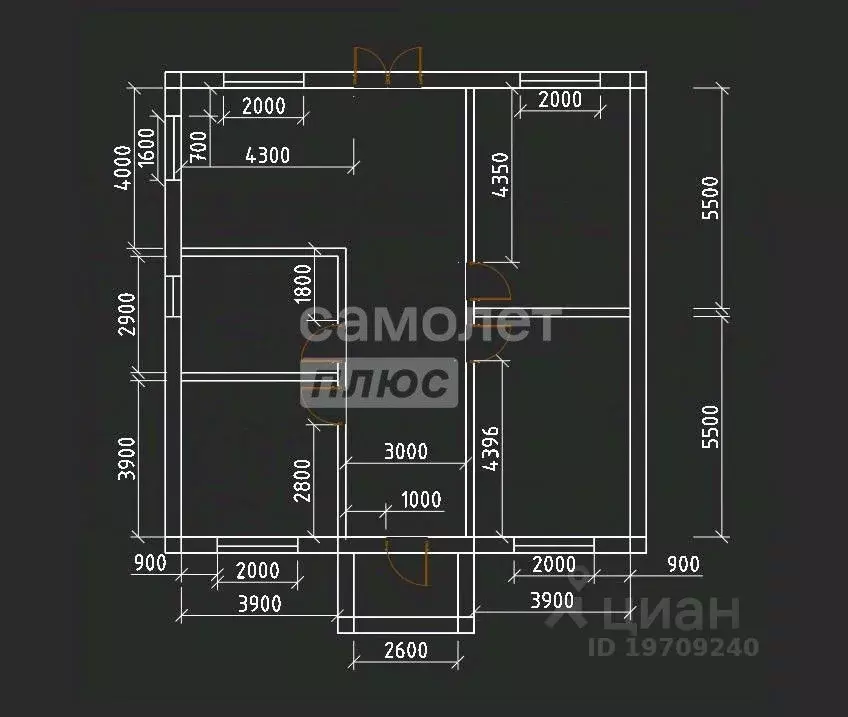 Дом в Курская область, Октябрьский район, Черницынский сельсовет, с. ... - Фото 1