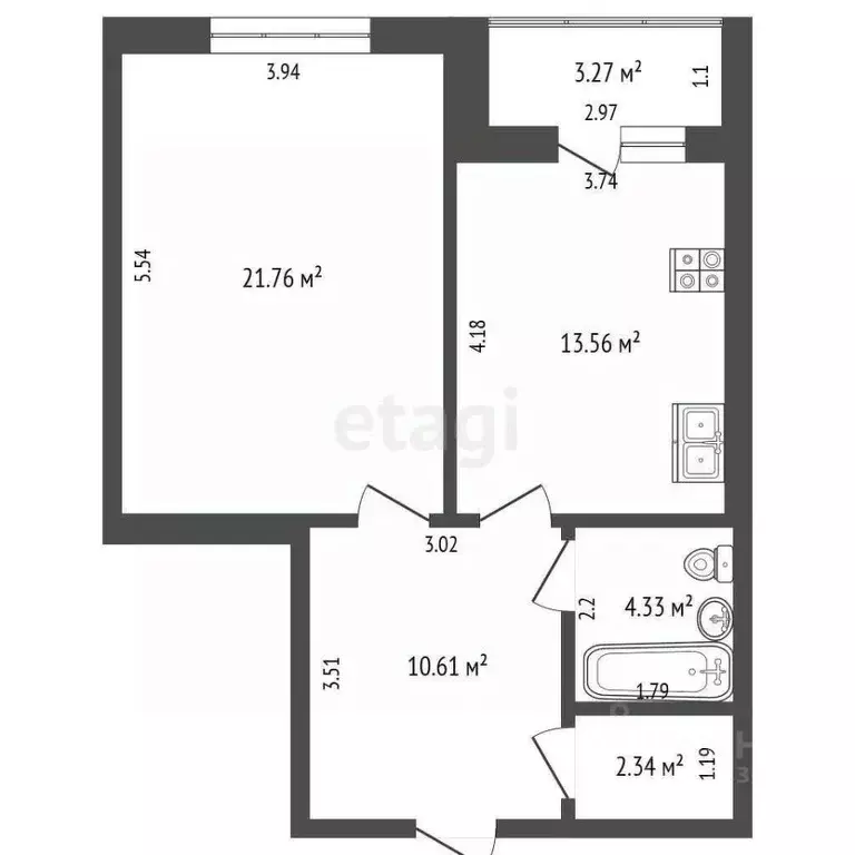 1-к кв. Мордовия, Саранск ул. Фурманова, 21А (53.0 м) - Фото 1