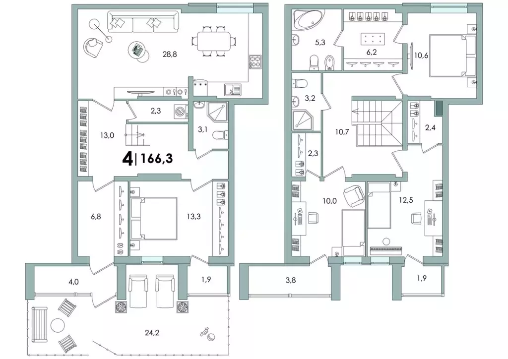 4-к кв. Тверская область, Тверь Южный мкр,  (166.3 м) - Фото 0