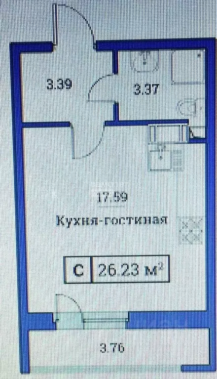 Студия Ленинградская область, Мурино Всеволожский район, ул. ... - Фото 1