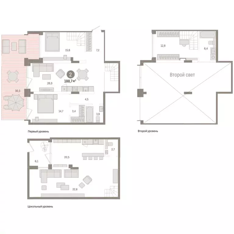 2-комнатная квартира: Тюмень, улица Муравленко, 9/2 (188.67 м) - Фото 2