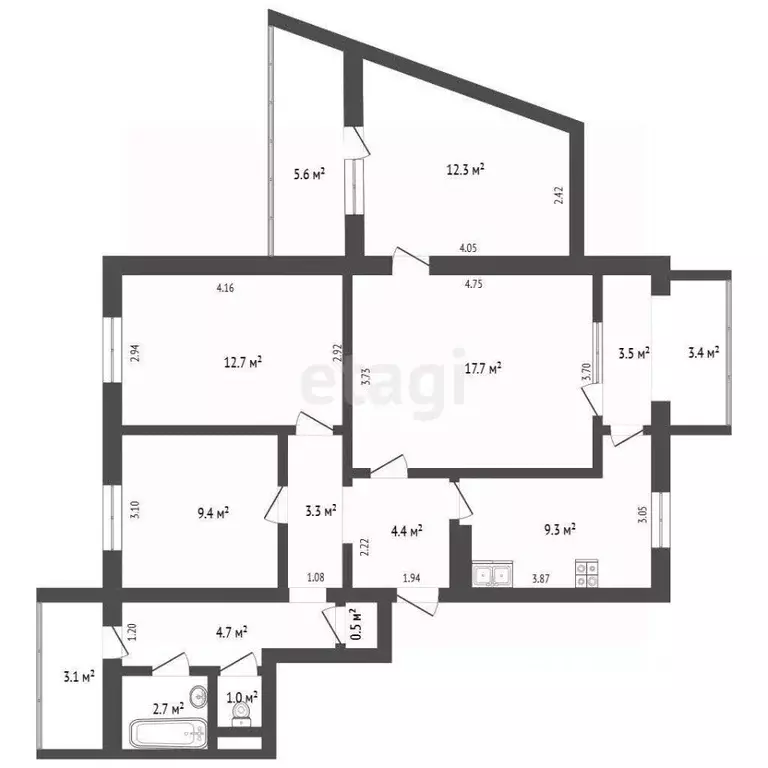 4-к кв. Крым, Ялта муниципальный округ, Гаспра пгт ул. Тамарлы, 6/24 ... - Фото 2