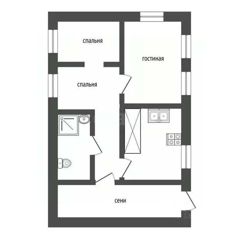 Дом в Челябинская область, Миасс ул. Фрунзе, 51 (46 м) - Фото 0