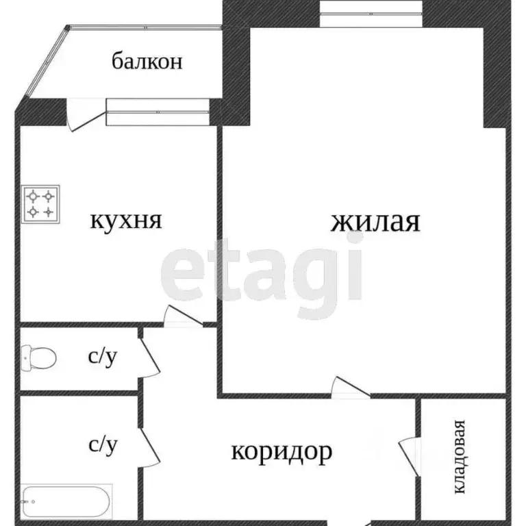 1-к кв. Ханты-Мансийский АО, Сургут ул. Федорова, 5 (42.4 м) - Фото 1