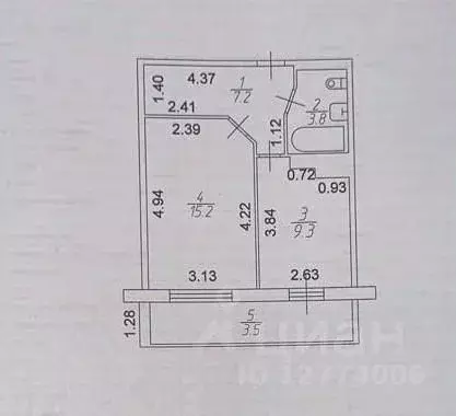 1-к кв. Татарстан, Набережные Челны Сармановский тракт, 14/15 (39.0 м) - Фото 1