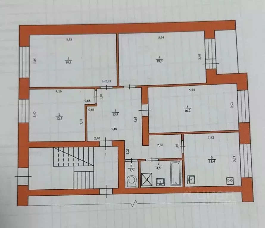 4-к кв. Амурская область, Благовещенск ул. Ломоносова, 225 (99.9 м) - Фото 2