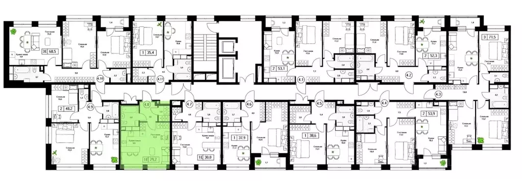 Студия Московская область, Пушкино Пушкино Град жилой комплекс, к2 ... - Фото 2