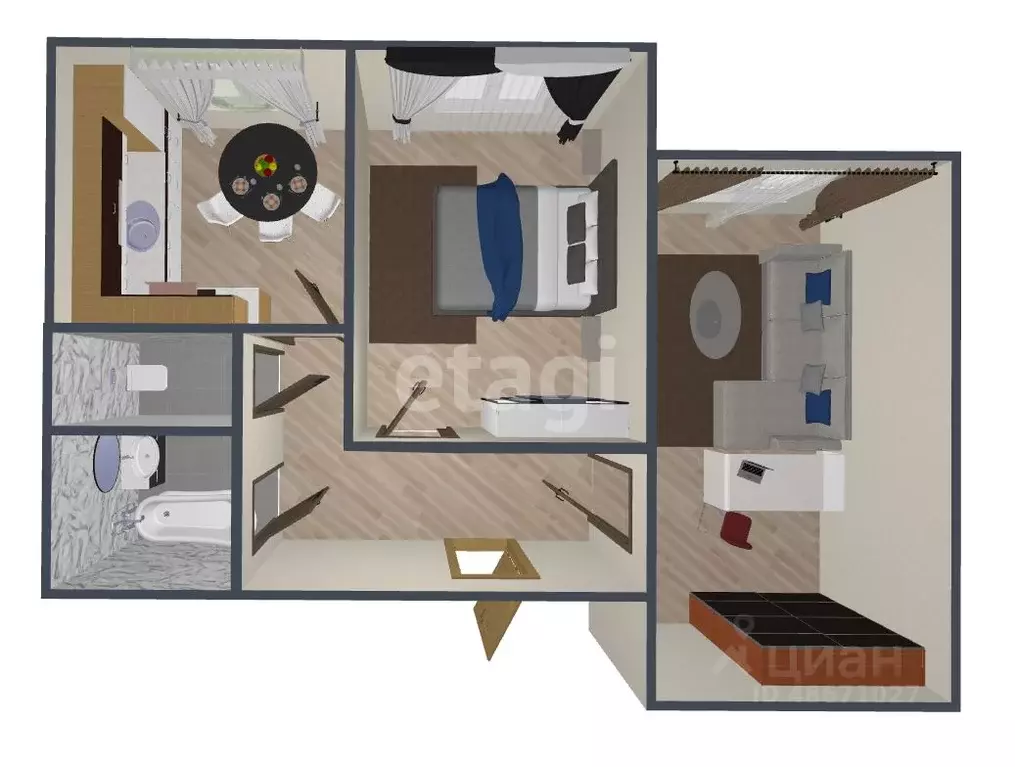 2-к кв. Сахалинская область, Долинский городской округ, с. Сокол ул. ... - Фото 2