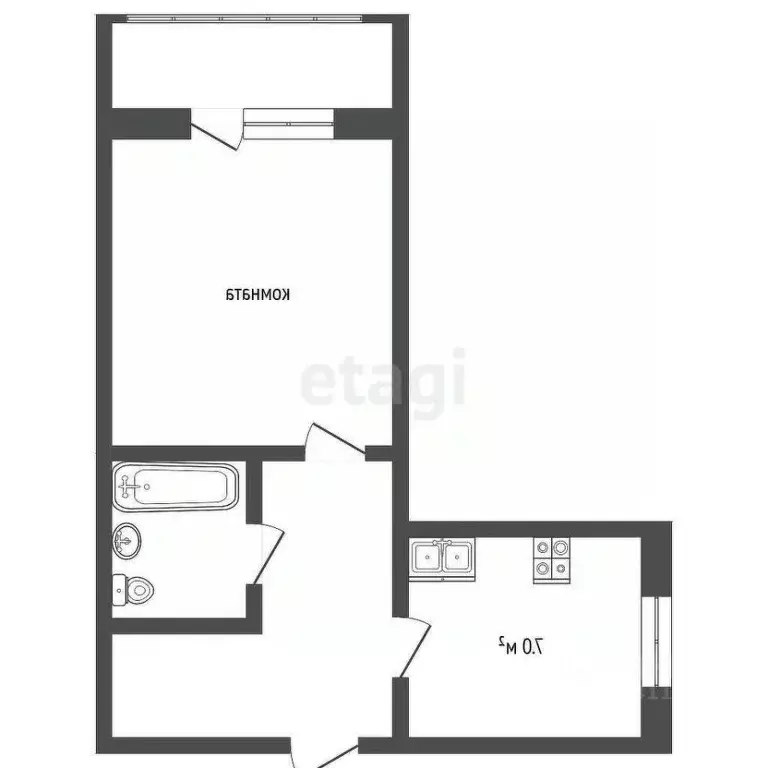 1-к кв. Севастополь ул. Тараса Шевченко, 13 (29.4 м) - Фото 2