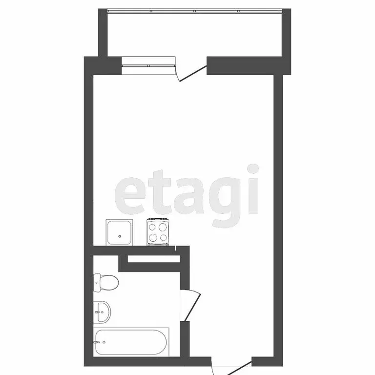 Квартира-студия: Патрушева, улица Александра Пушкина, 16 (19.6 м) - Фото 0