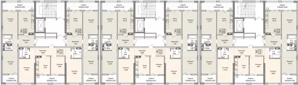 3-к кв. Севастополь ул. Братьев Манганари, 30к2 (75.42 м) - Фото 1