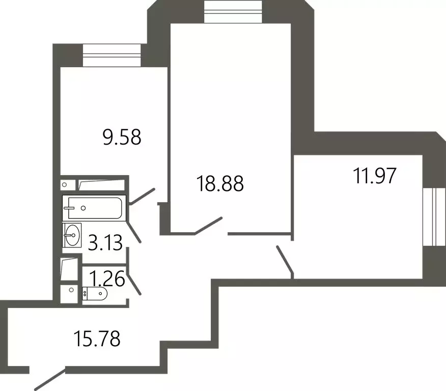 2-комнатная квартира: Подольск, микрорайон Климовск, Советская улица, ... - Фото 1