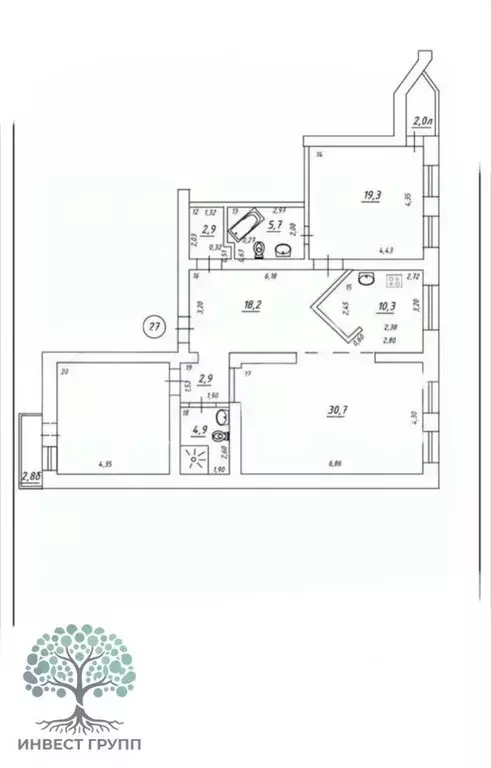 3-к кв. Самарская область, Самара Красноармейская ул., 75 (113.6 м) - Фото 2