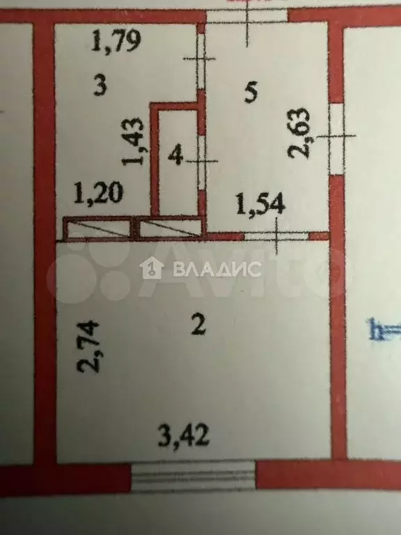 1-к. квартира, 35,8 м, 4/5 эт. - Фото 0