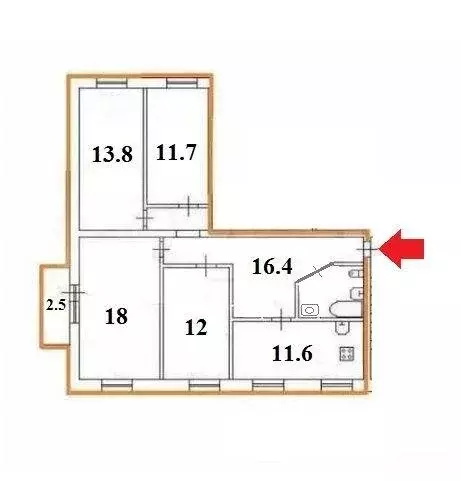 4-комнатная квартира: Санкт-Петербург, улица Ильюшина, 6 (88.3 м) - Фото 0