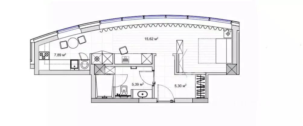 Студия Московская область, Щелково наб. Серафима Саровского, 2 (34.2 ... - Фото 2