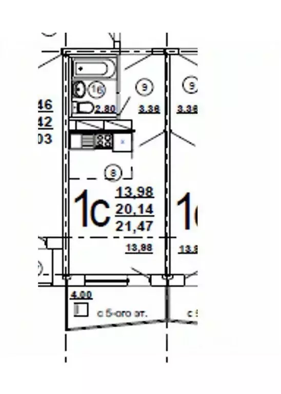 Студия Ульяновская область, Ульяновск ул. Варейкиса, 52 (20.4 м) - Фото 2