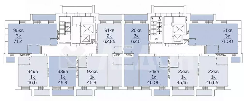 1-комнатная квартира: Омск, улица Гусарова, 48 (45.15 м) - Фото 1