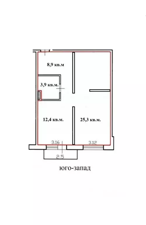 1-к кв. Санкт-Петербург Лиговский просп., 123 (50.6 м) - Фото 2