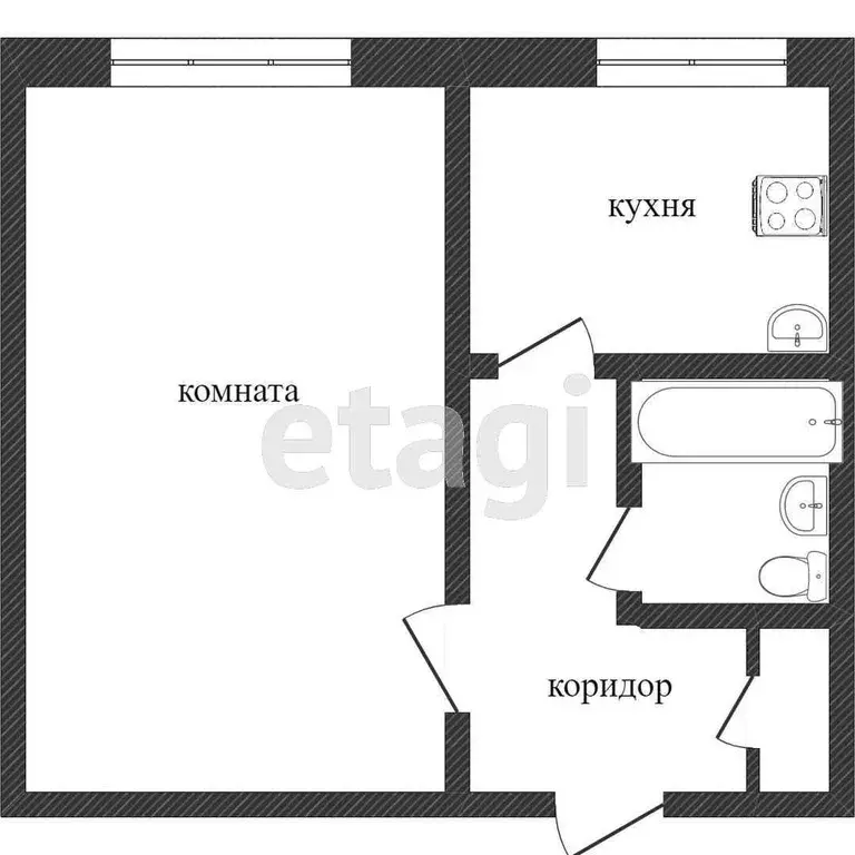 Квартира, 1 комната, 39.9 м - Фото 0