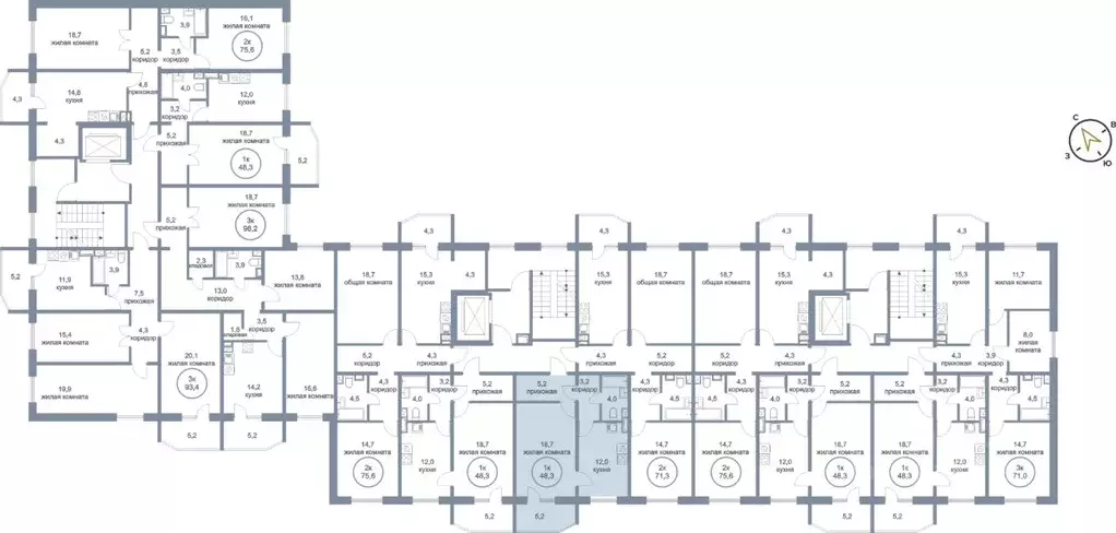 1-к кв. Ханты-Мансийский АО, Нефтеюганск 6-й мкр, 11 (48.3 м) - Фото 1