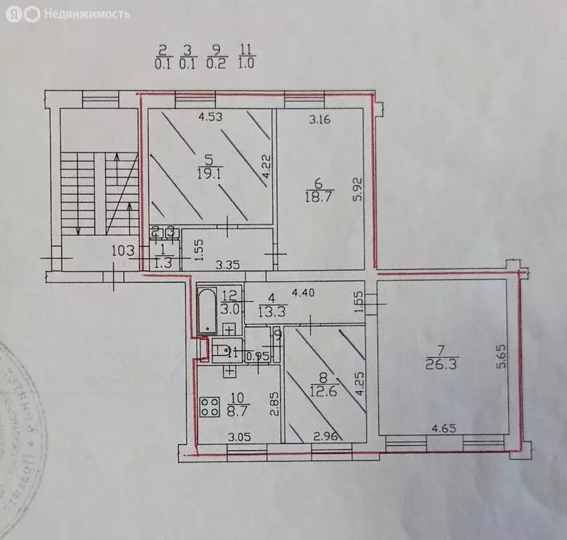 4-комнатная квартира: Санкт-Петербург, Костромской проспект, 11 (104.4 ... - Фото 2