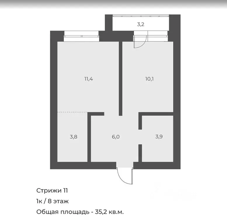 1-к кв. Новосибирская область, Новосибирск Стрижи мкр, 11 (35.2 м) - Фото 0