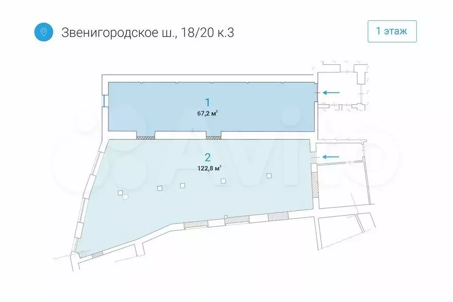 Склад 67.2 м у метро Улица 1905 года - Фото 0
