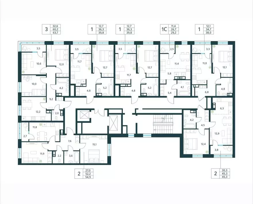 2-к кв. Забайкальский край, Чита Хороший мкр, 16 (45.1 м) - Фото 2