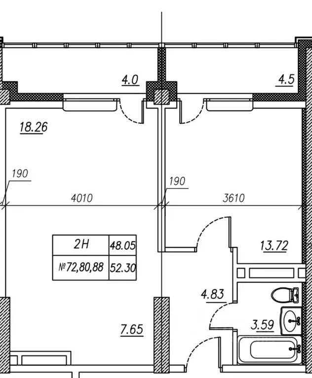 2-к кв. Приморский край, Владивосток ул. Расула Гамзатова, 5к3 (52.3 ... - Фото 0