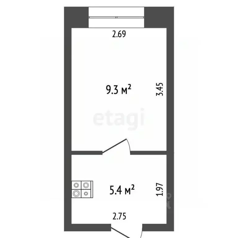 Комната Смоленская область, Смоленск ул. Бабушкина, 3А (9.3 м) - Фото 2