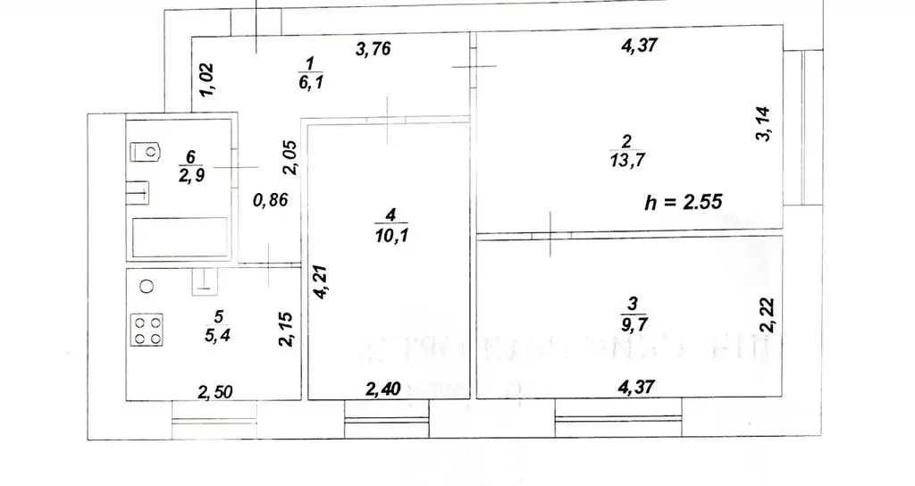 3-к кв. Тверская область, Тверь ул. 1-я Желтиковская, 3 (47.9 м) - Фото 1