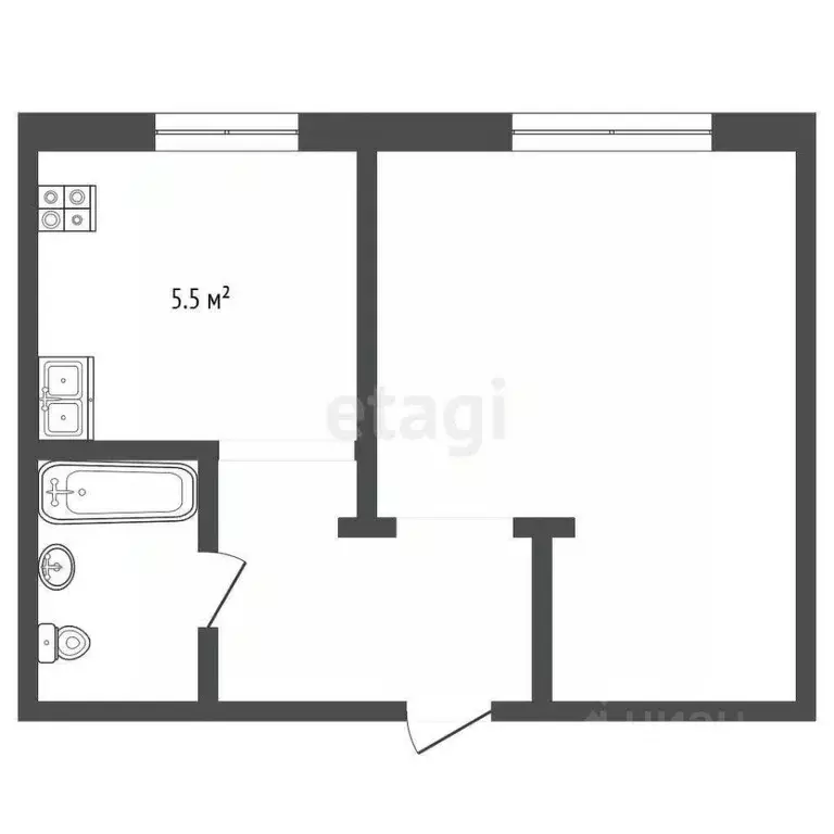 1-к кв. Самарская область, Самара Ставропольская ул., 115 (22.5 м) - Фото 1