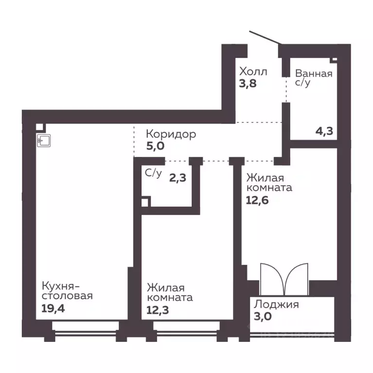 2-к кв. Свердловская область, Екатеринбург Уралмаш жилрайон, Голос ... - Фото 1