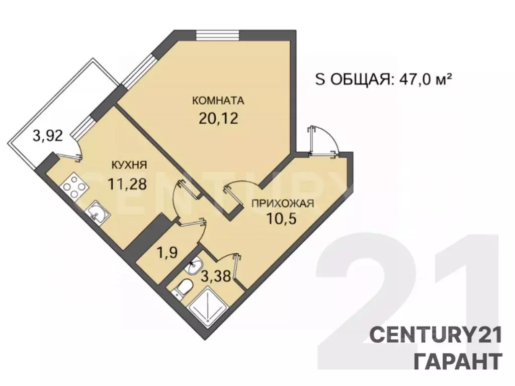 1-к кв. Ленинградская область, Ломоносовский район, Виллозское ... - Фото 1
