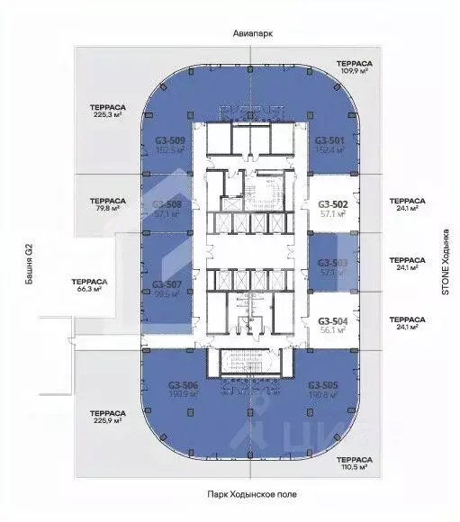 Помещение свободного назначения в Москва Ходынский бул., 20А/2 (424 м) - Фото 2