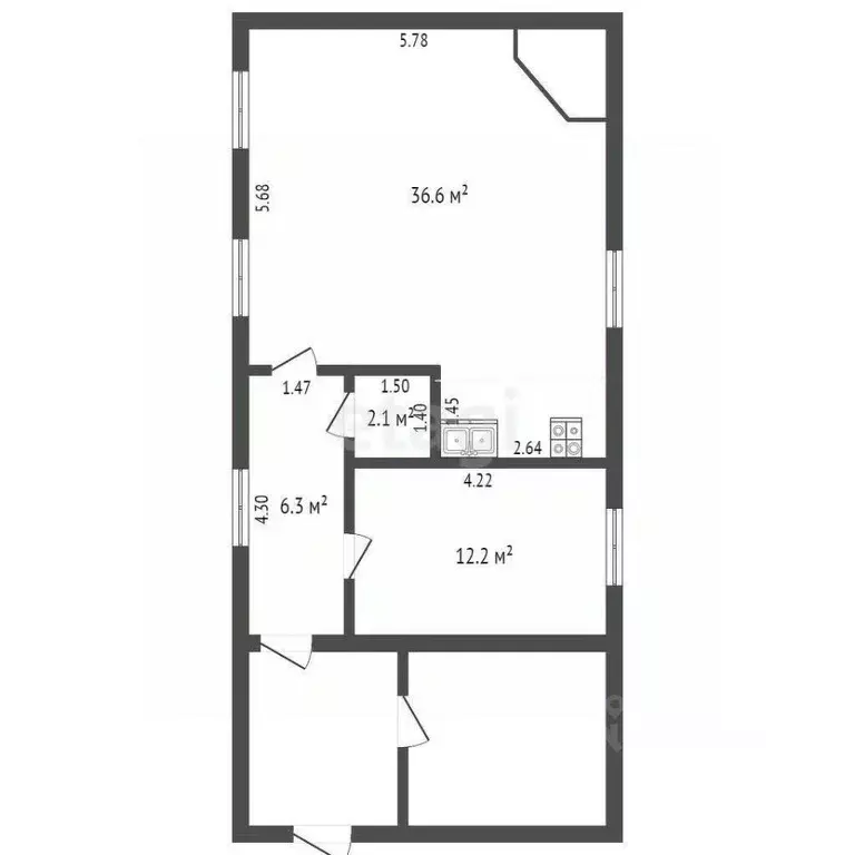 Дом в Вологодская область, Шекснинский муниципальный округ, д. ... - Фото 1