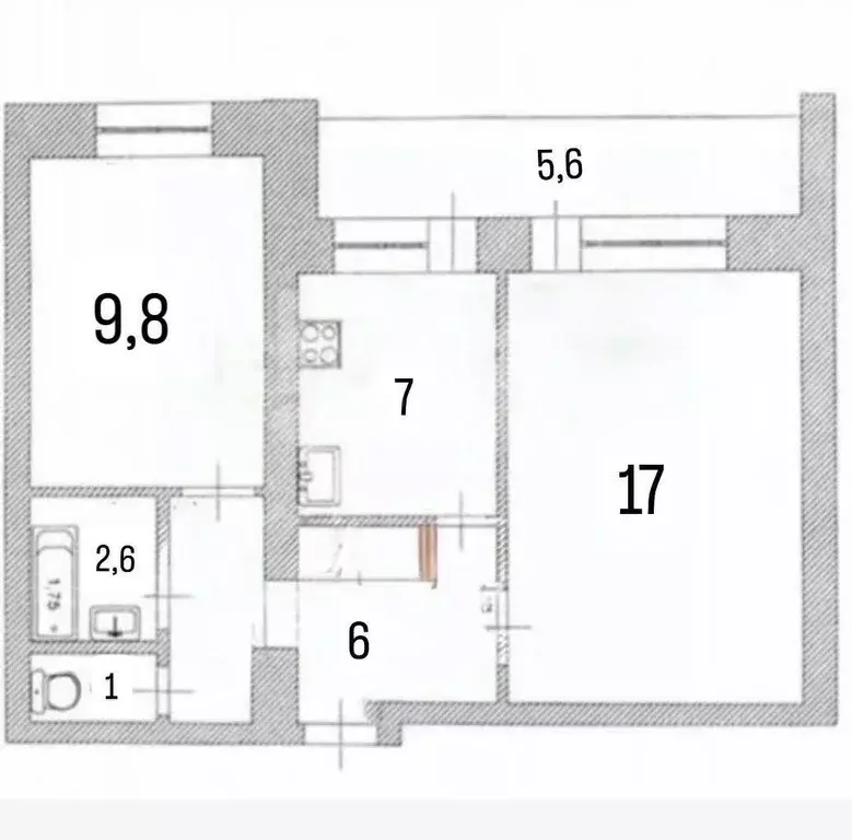 2-к кв. Ульяновская область, Ульяновск ул. Крымова, 63 (49.0 м) - Фото 1