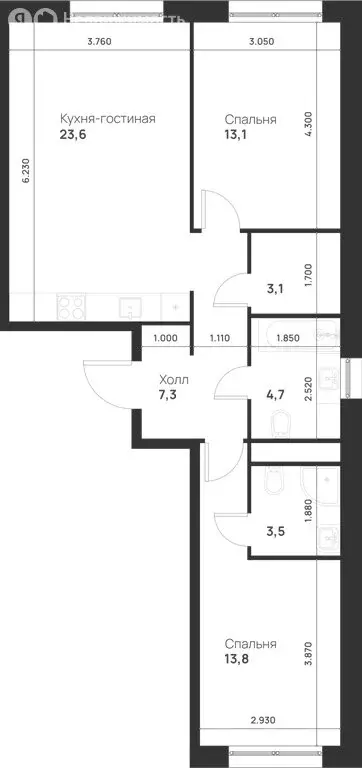 2-комнатная квартира: Москва, НАО, район Коммунарка, улица Разведчика ... - Фото 2